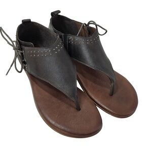 Roan By Bed Stu Xandria Leather Thong Sandals Womens 8.5 Ren Fair Studded Brown